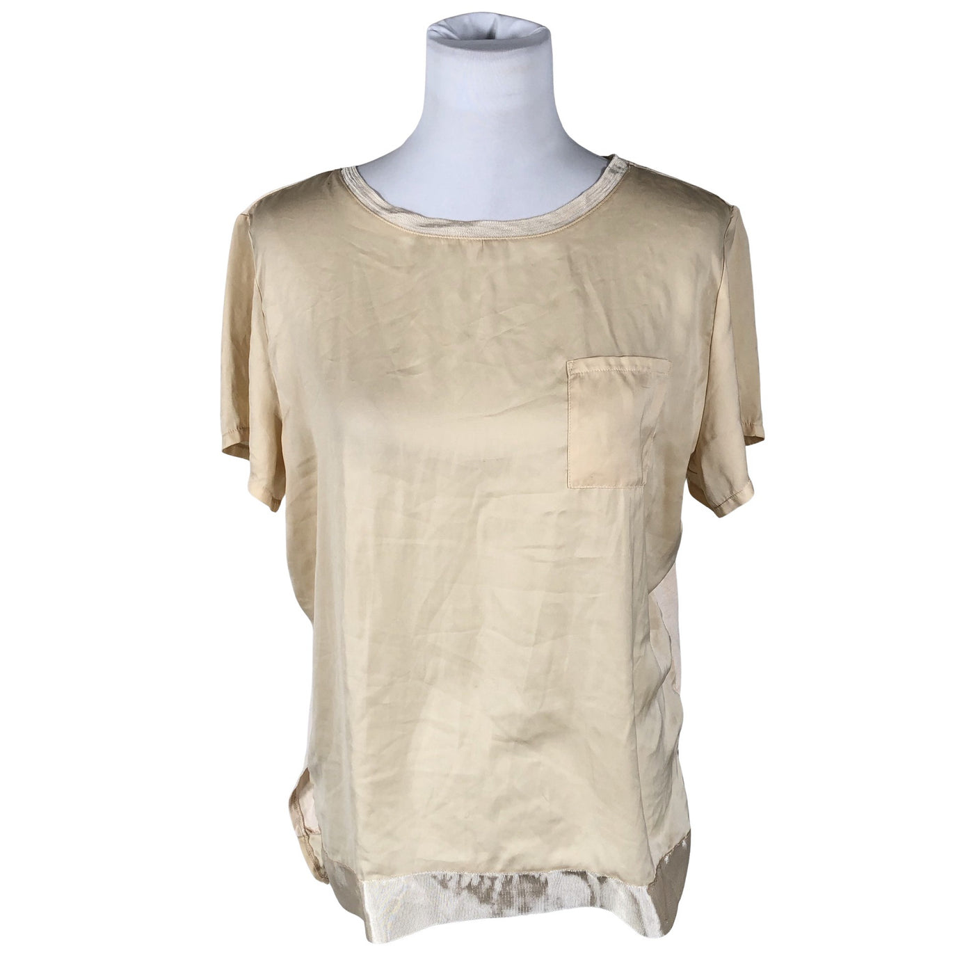 Unisex Christelle & Co - Short-sleeved blouse, size 40 - Beige (1)