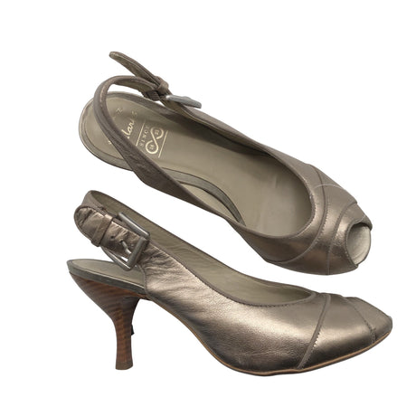 Unisex Clarks - Open toe high heel shoes, size 39 - Gold ()