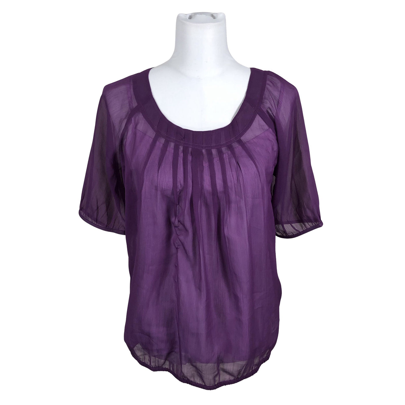 Unisex Esprit - Short-sleeved blouse, size 38 - Violet (1)