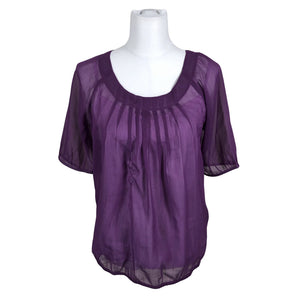 Unisex Esprit - Short-sleeved blouse, size 38 - Violet (1)