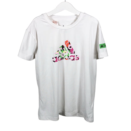Unisex Adidas - Sports shirt, short sleeve, size 134 - 140 - White ()
