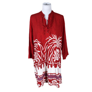 Unisex Marta - Schiffon dress, size 40 - Red (1)