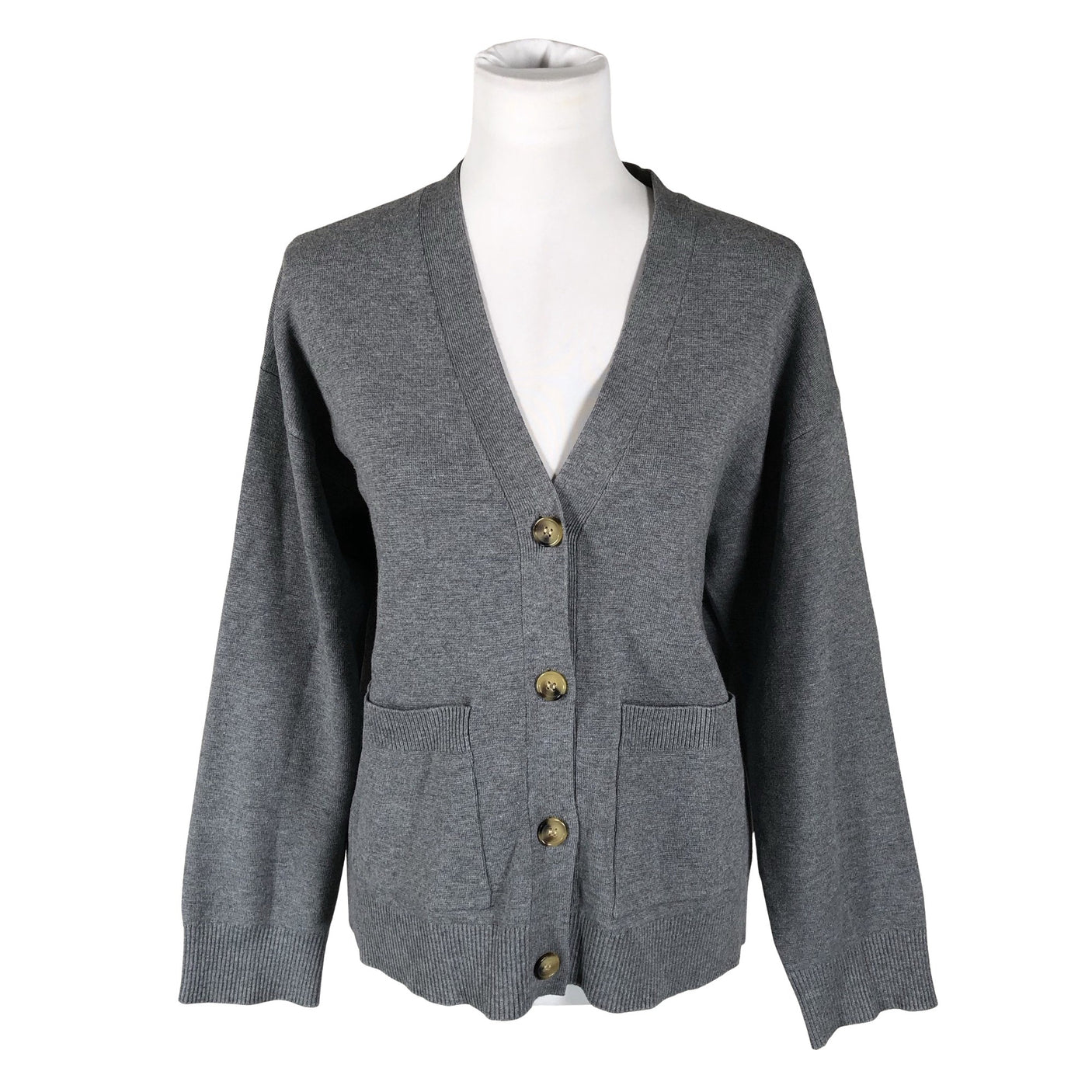 Unisex Selected - Cardigan, size 40 - Gray (1)