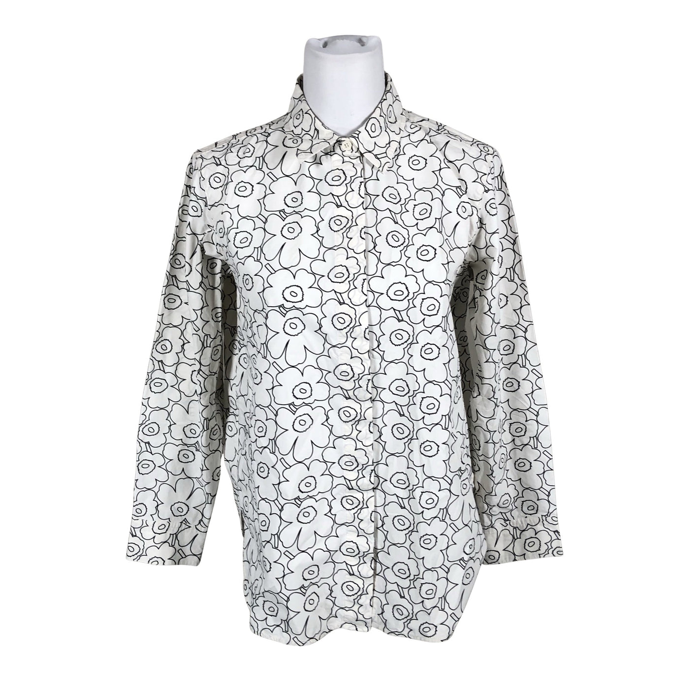 Unisex Marimekko - Collared shirt, size 38 - White (1)