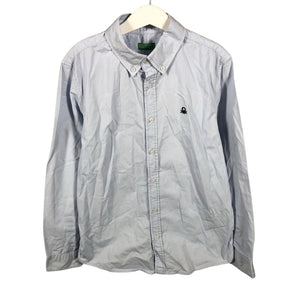 Unisex Benetton - Collared shirt, size 146 - 152 - Light blue (1)