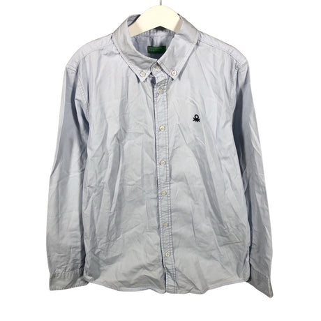 Unisex Benetton - Collared shirt, size 146 - 152 - Light blue ()