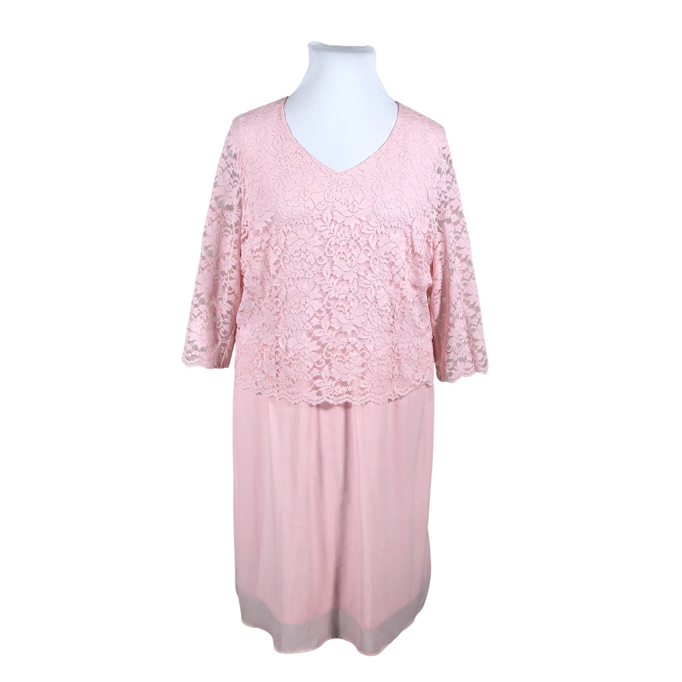 Unisex Ulla Popken - Party dress, size 46 - Light pink (1)