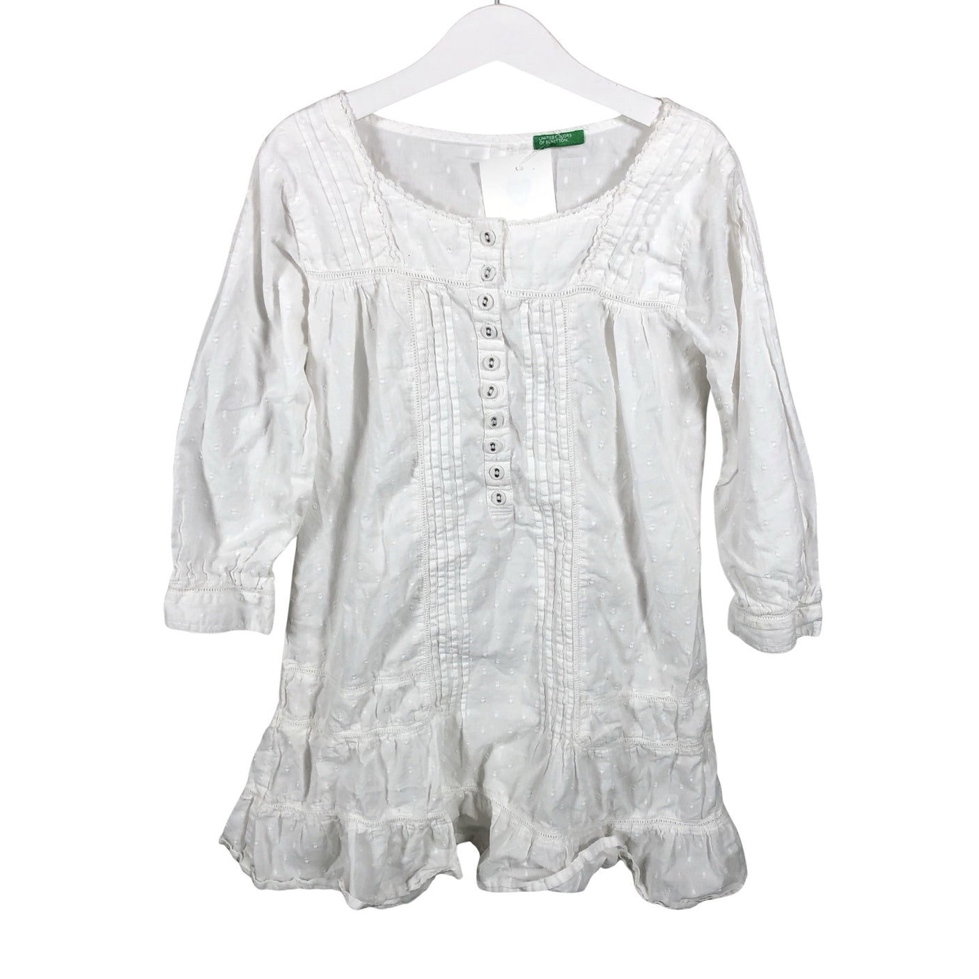 Unisex Benetton - Dress, size 122 - 128 - White (1)