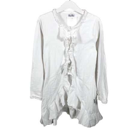 Unisex Pom Pom - Tricot tunic, size 134 - 140 - White ()