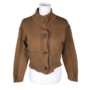 Unisex Part two - Cardigan, size 36 - Brown (1)