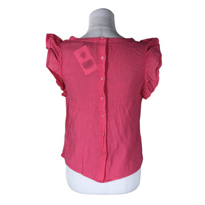Unisex &Other Stories - Short-sleeved blouse, size 38 - Pink (2)