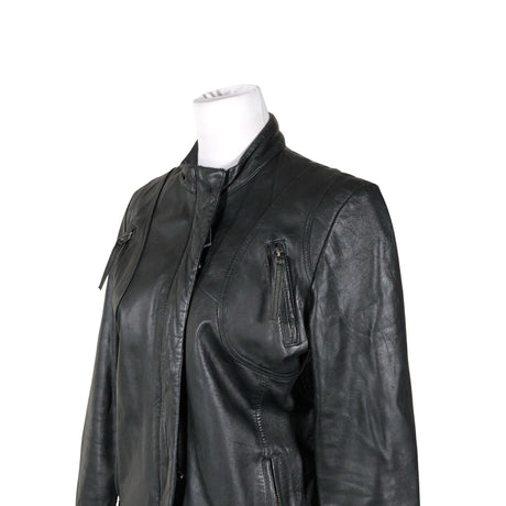 Unisex Selected - Leather jacket, size 40 - Black (2)