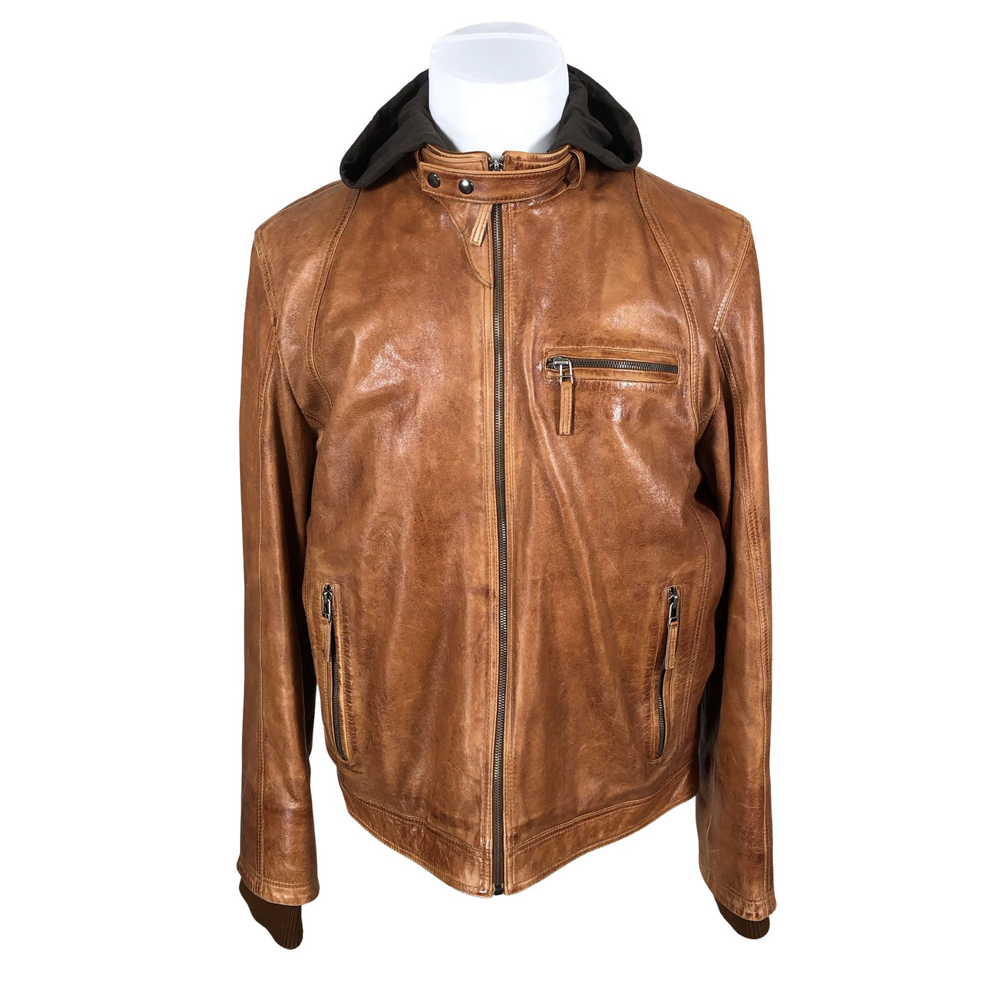 Unisex Trapper - Leather jacket, size L - Brown (1)