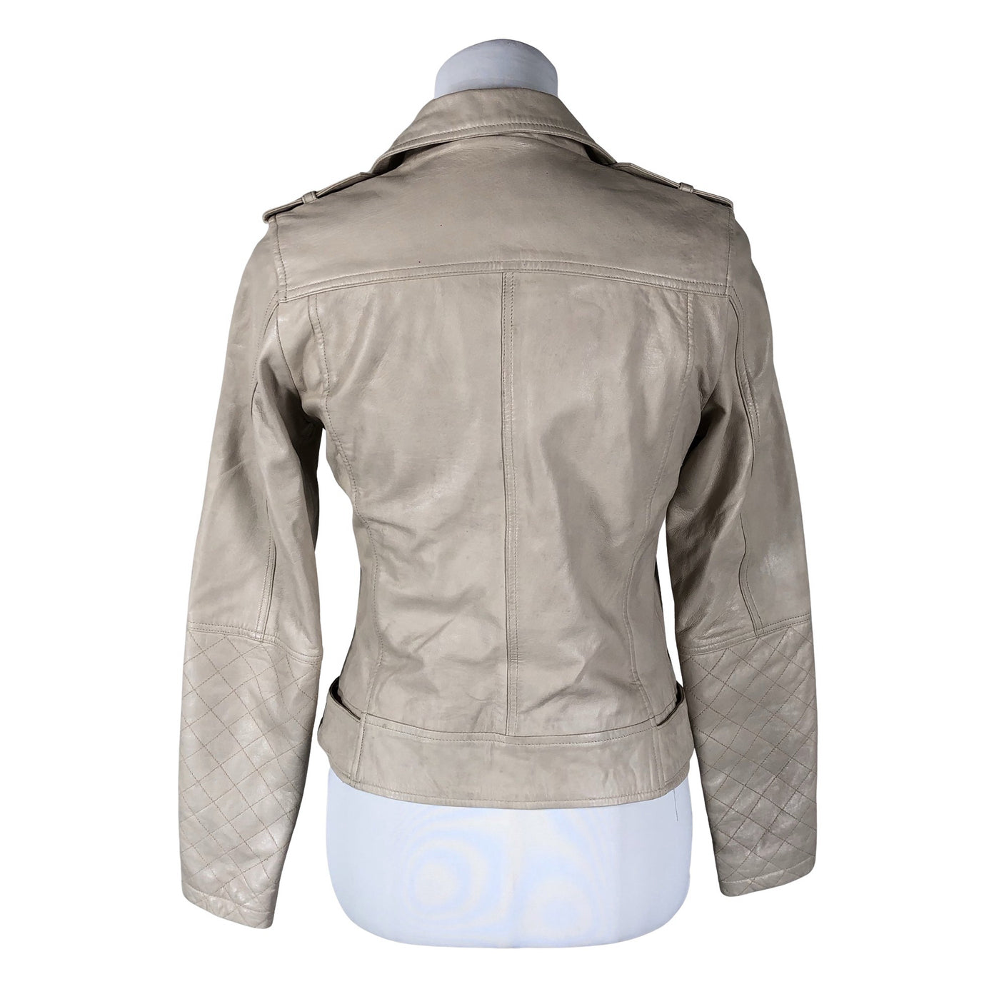 Unisex Nümph - Leather jacket, size 36 - Beige (2)