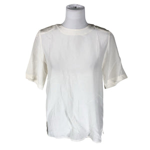 Unisex Stockmann Silk - Short-sleeved blouse, size 38 - Beige (1)