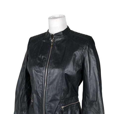 Unisex Your Face - Leather jacket, size 36 - Blue (2)