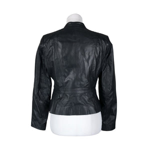 Unisex Your Face - Leather jacket, size 36 - Blue (3)