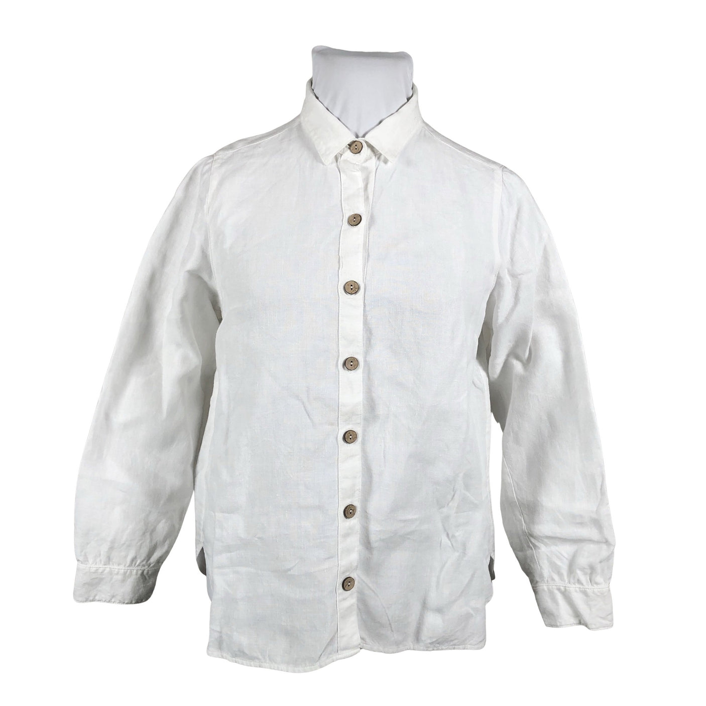 Unisex Bypias - Collared shirt, size 44 - White (1)