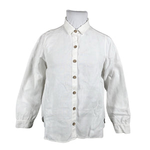 Unisex Bypias - Collared shirt, size 44 - White (1)