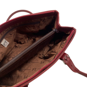 Unisex PT Design - Handbag, size Midi - Wine red (2)