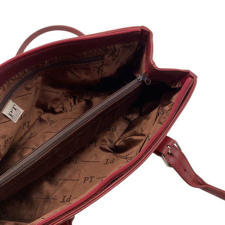 Unisex PT Design - Handbag, size Midi - Wine red (2)
