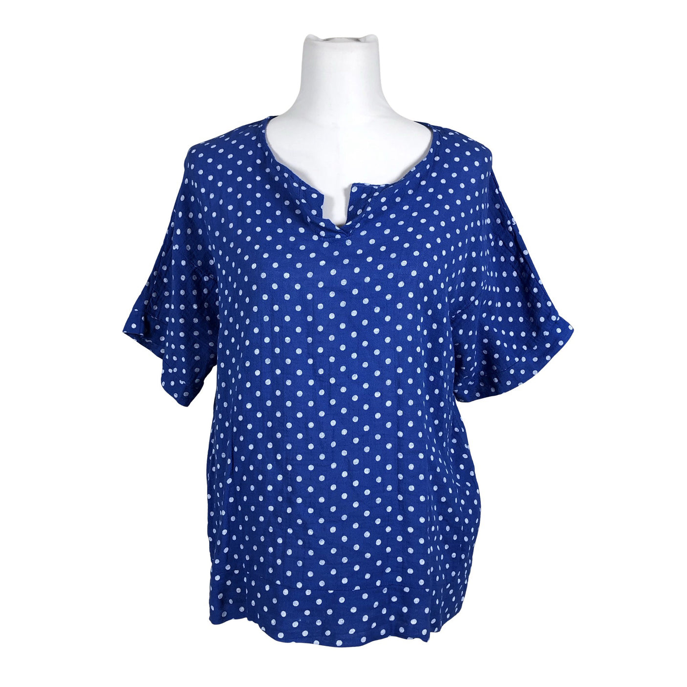 Unisex Fashion Highlight - Short-sleeved blouse, size 38 - Blue (1)