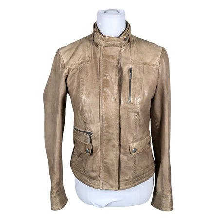 Unisex Esprit - Leather jacket, size 38 - Beige ()