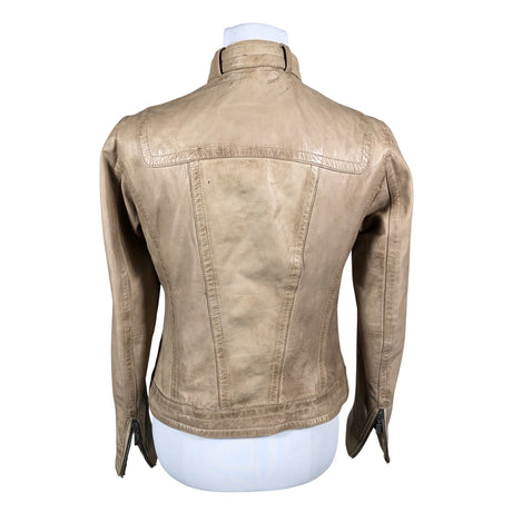 Unisex Esprit - Leather jacket, size 38 - Beige (2)