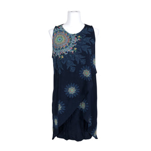 Unisex Desigual - Schiffon dress, size 40 - Blue (1)