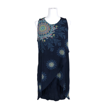 Unisex Desigual - Schiffon dress, size 40 - Blue ()