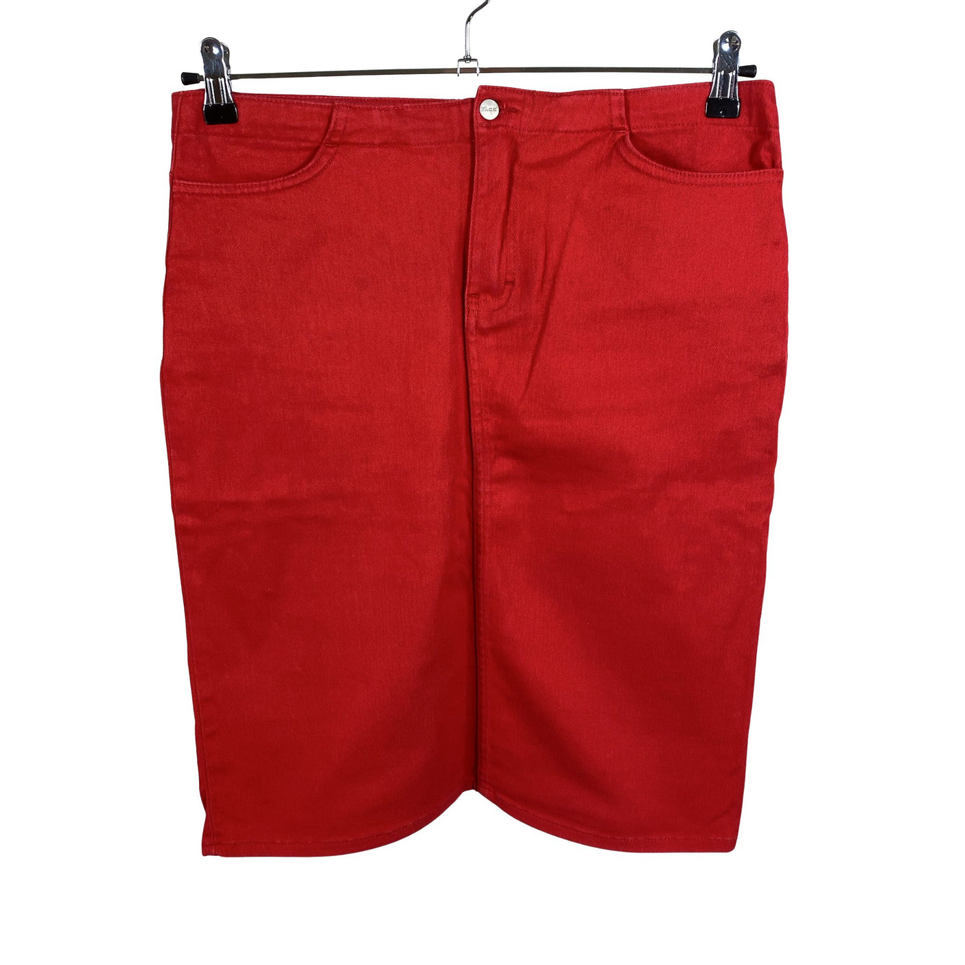 Unisex Your Face - Denim skirt, size 42 - Red (1)