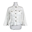 Unisex Cream - Denim jacket, size 36 - White ()