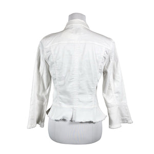 Unisex Cream - Denim jacket, size 36 - White (2)