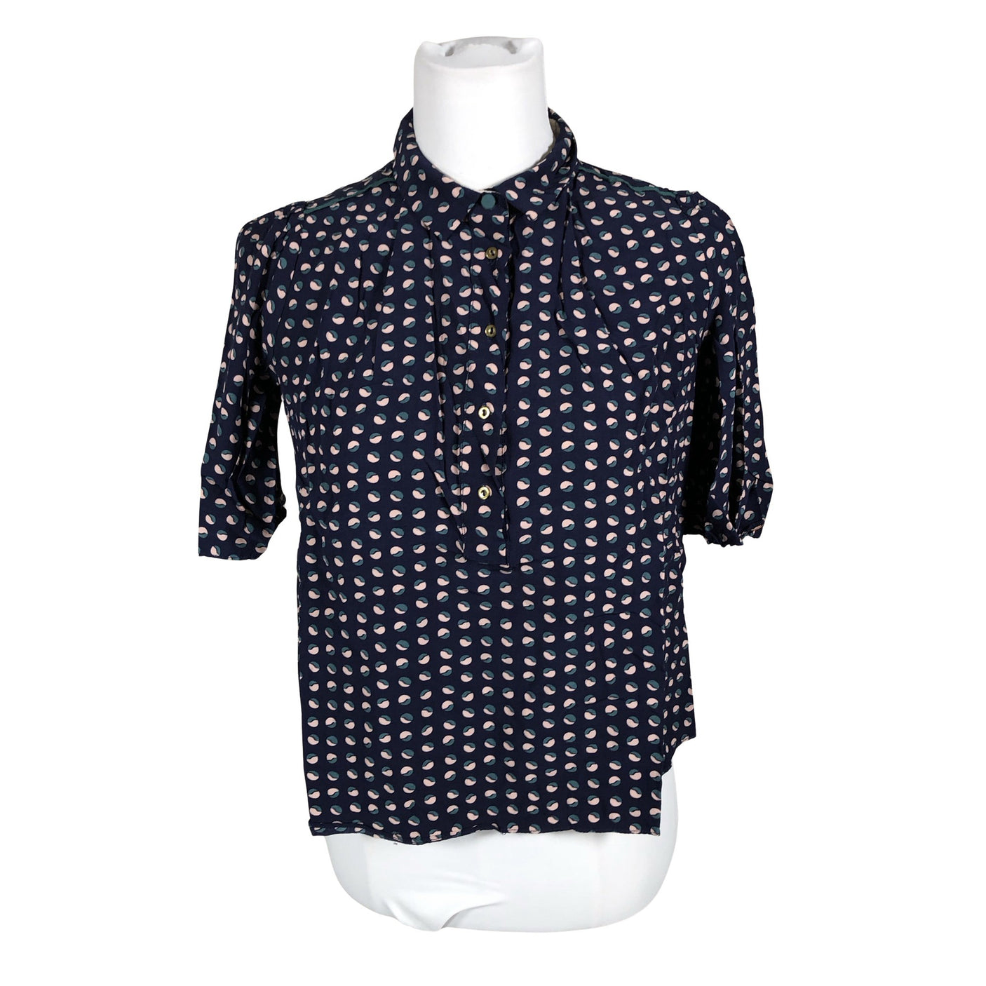 Unisex Noa Noa - Short-sleeved blouse, size 36 - Blue (1)