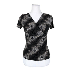 Unisex Charleston - Short-sleeved blouse, size 38 - Black (1)