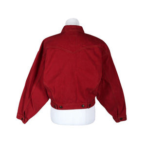 Unisex Mic mac - Denim jacket, size 36 - Red (2)
