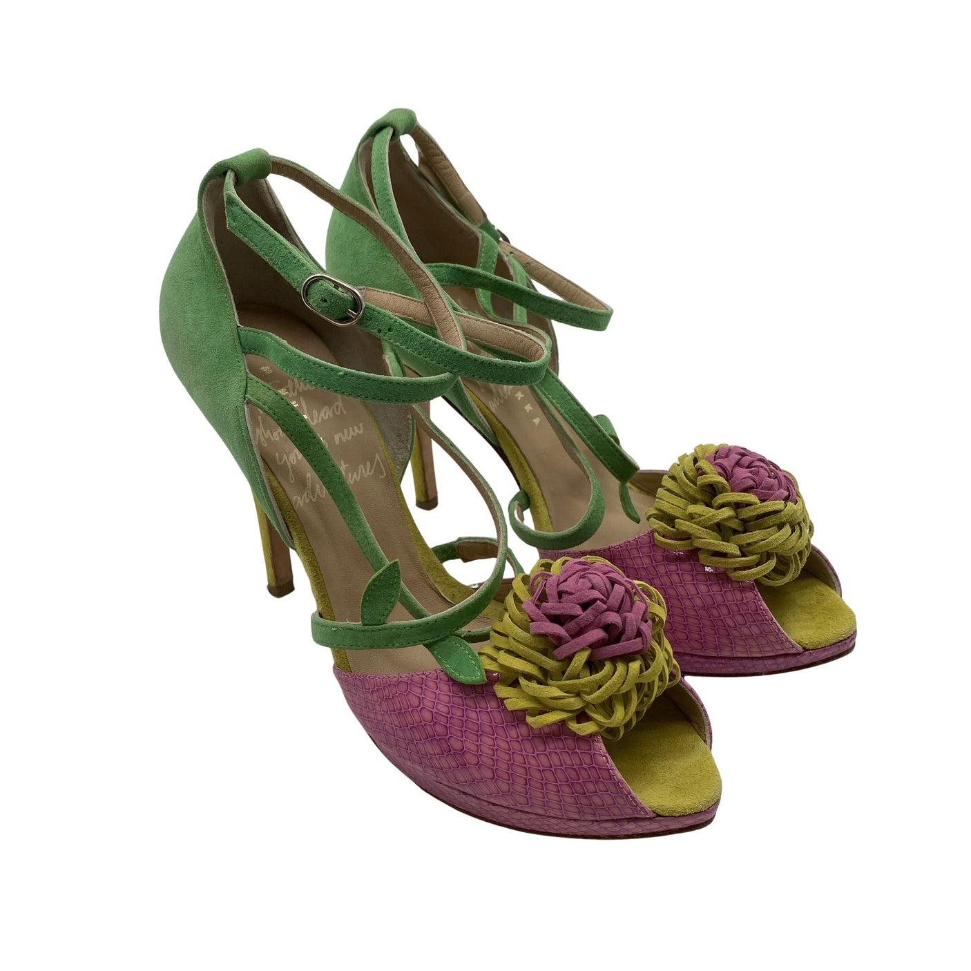 Unisex Minna Parikka - Heeled sandals, size 40 - Green (2)