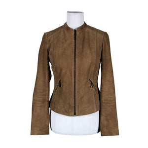 Unisex Your Face - Leather jacket, size 34 - Brown (1)