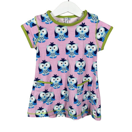 Unisex Maxomorra - Tricot dress, size 80 - 86 - Light pink ()