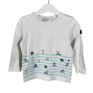 Unisex Polarn O. Pyret - Tricot shirt, size 92 - 98 - White (1)