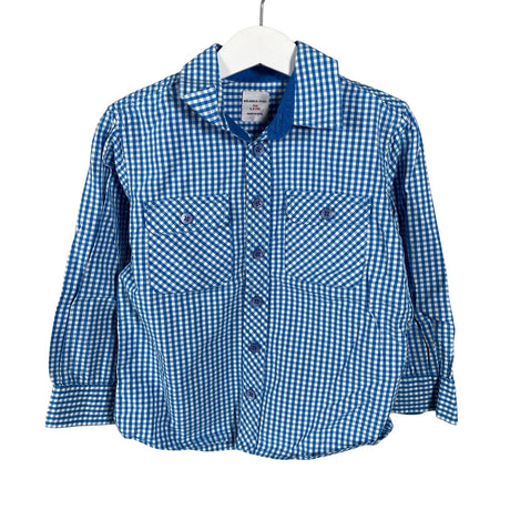 Unisex Polarn O. Pyret - Collared shirt, size 98 - 104 - Turquoise ()