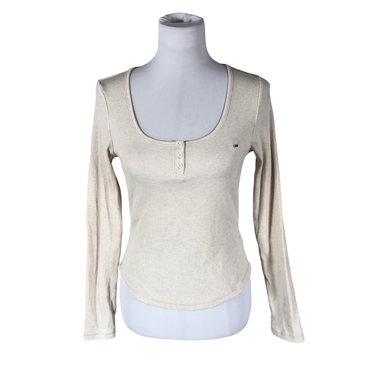 Unisex Tommy Jeans (Tommy Hilfiger) - Tricot shirt, size 40 - Beige (1)