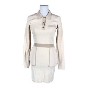 Unisex Na-KD - Tricot dress, size 38 - Natural white (1)
