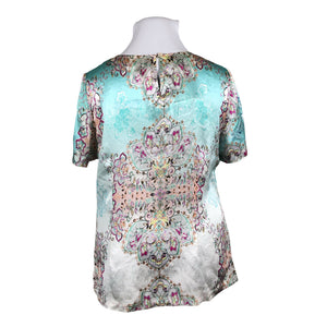 Unisex Lasserre - Short-sleeved blouse, size 48 - Turquoise (2)
