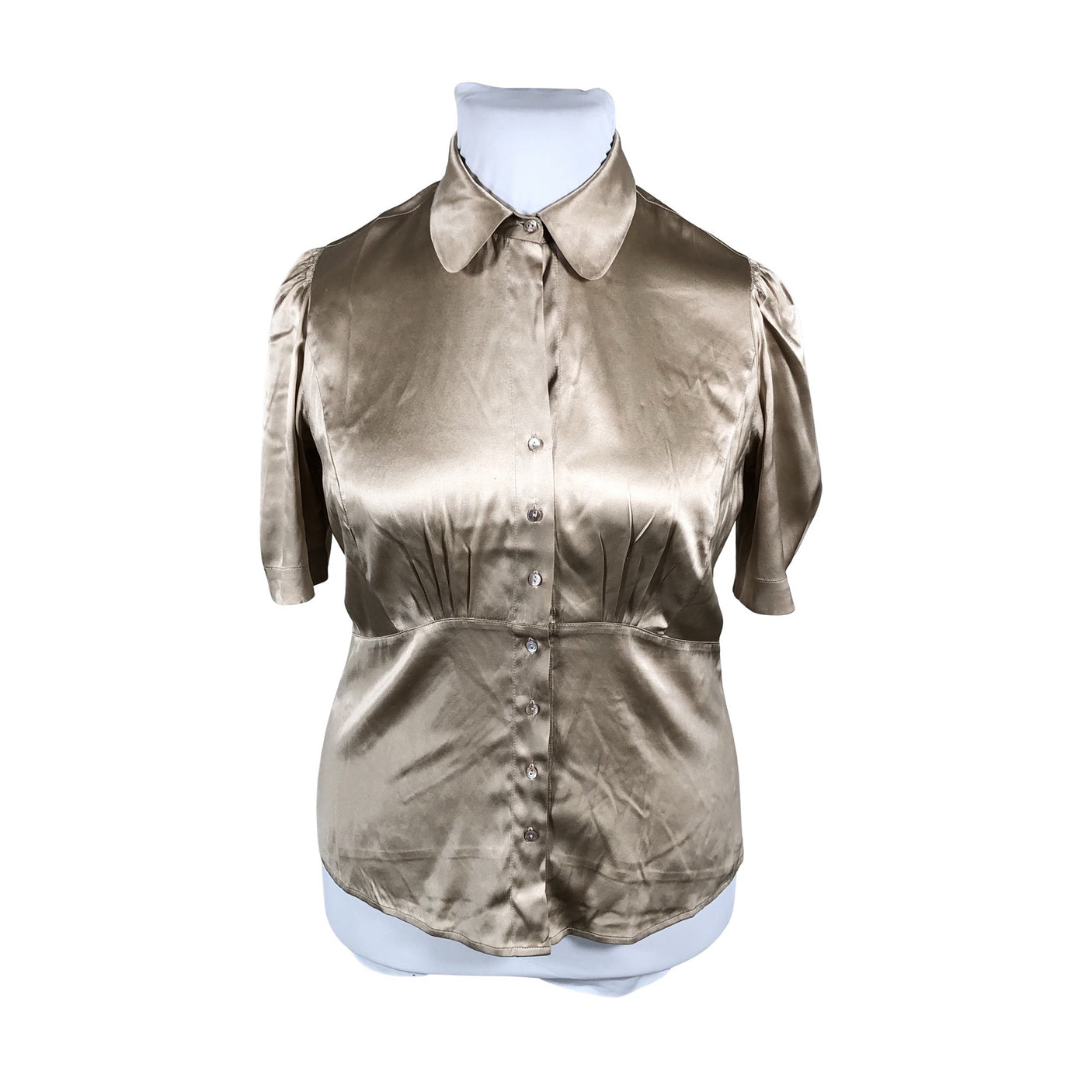 Unisex Ril's - Short-sleeved blouse, size 42 - Beige (1)