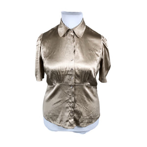Unisex Ril's - Short-sleeved blouse, size 42 - Beige (1)