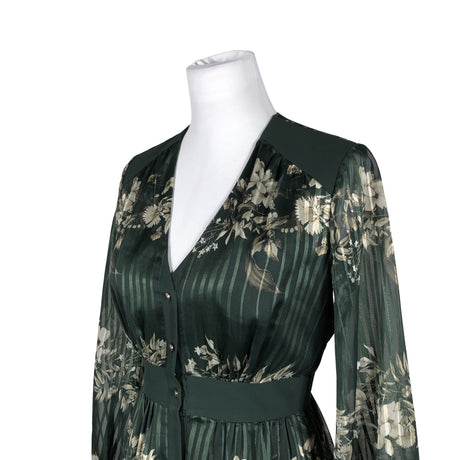 Unisex Ted Baker - Schiffon dress, size 36 - Green (2)