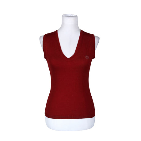Unisex Sand - Knit vest, size 34 - Red ()