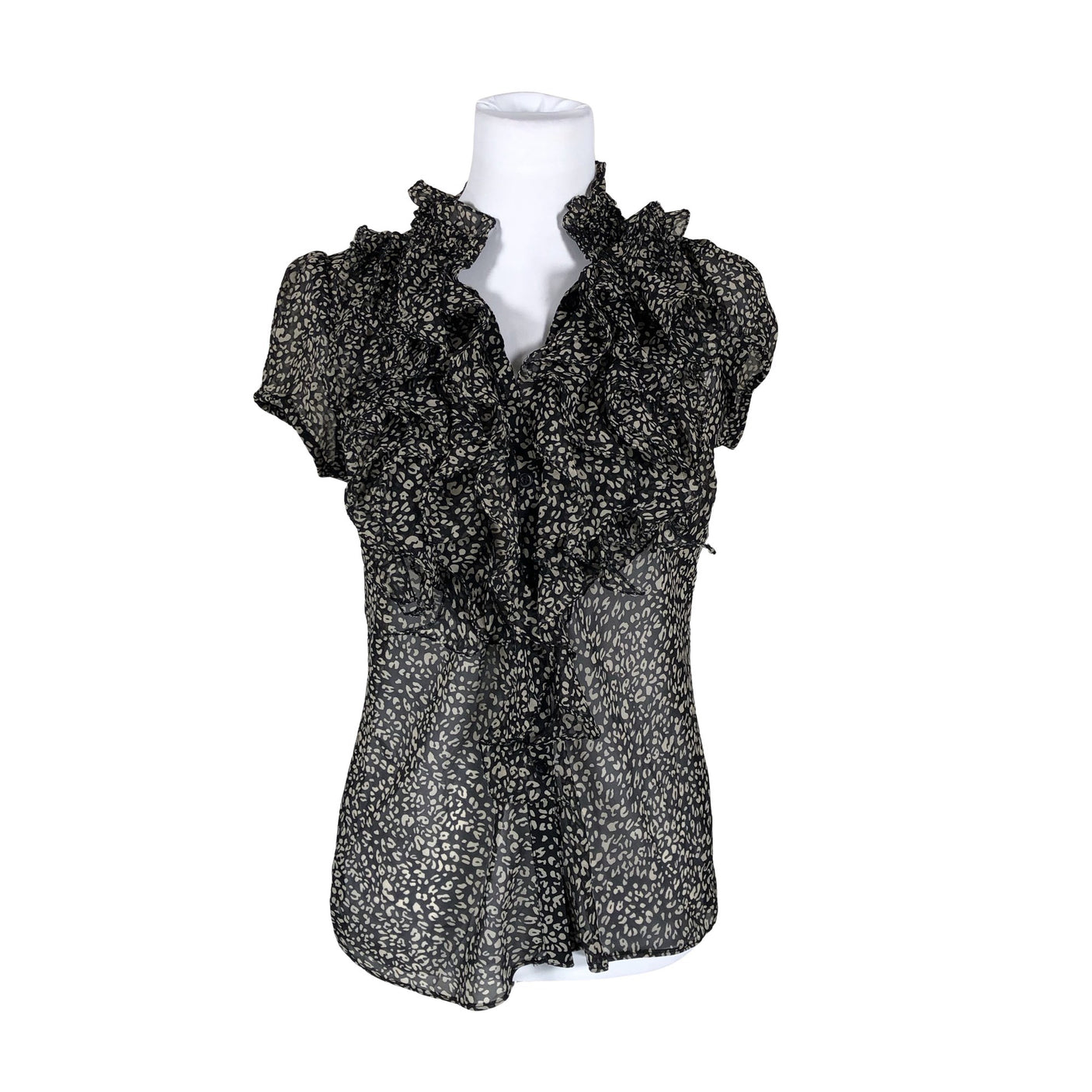 Unisex Saint Tropez - Short-sleeved blouse, size 38 - Black (1)