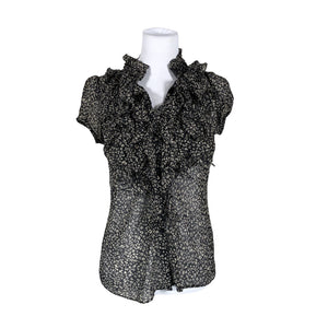 Unisex Saint Tropez - Short-sleeved blouse, size 38 - Black (1)